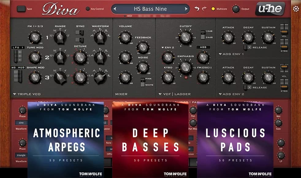 u-he Software Diva Tom Wolfe Bundle