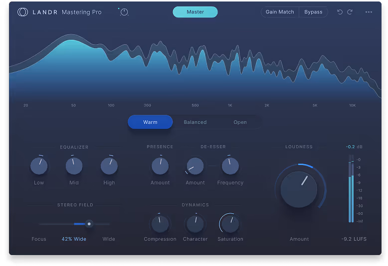 LANDR Mastering Plugin PRO
