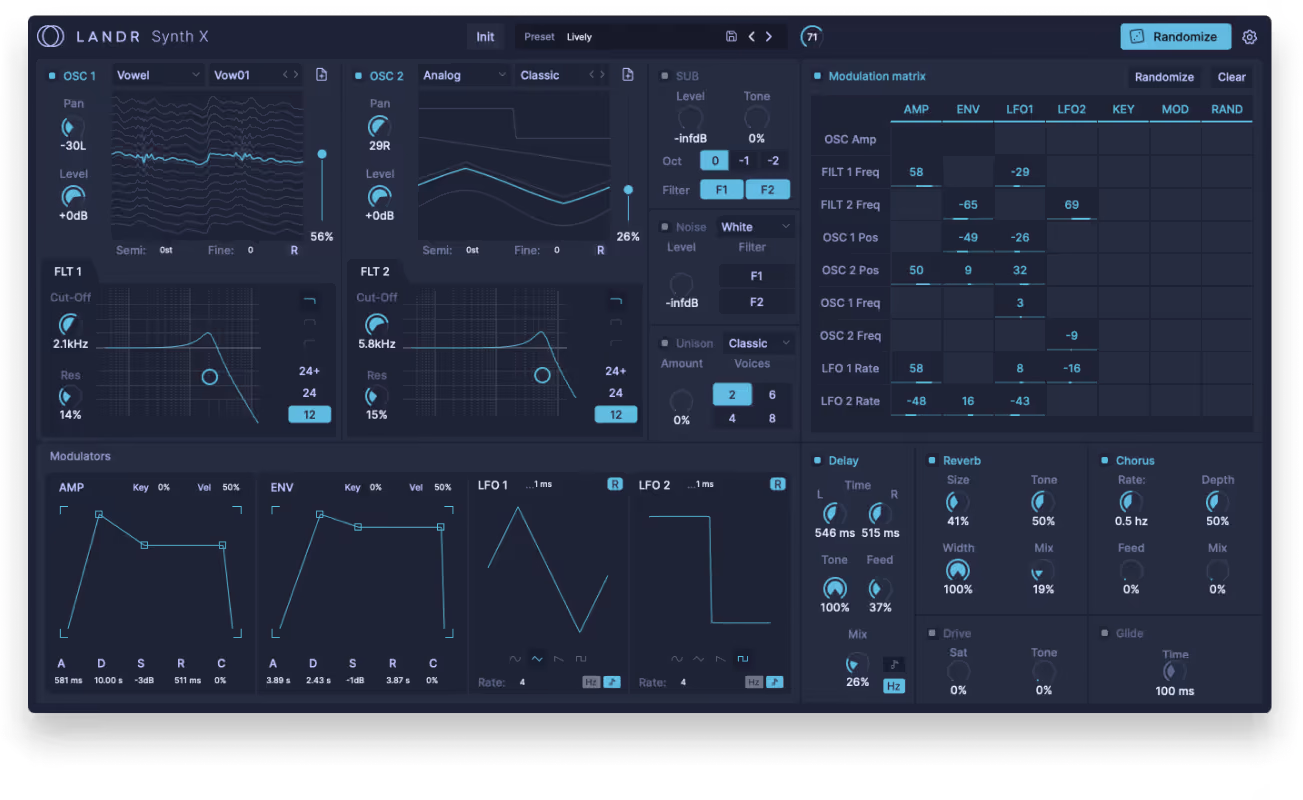 LANDR Synth X