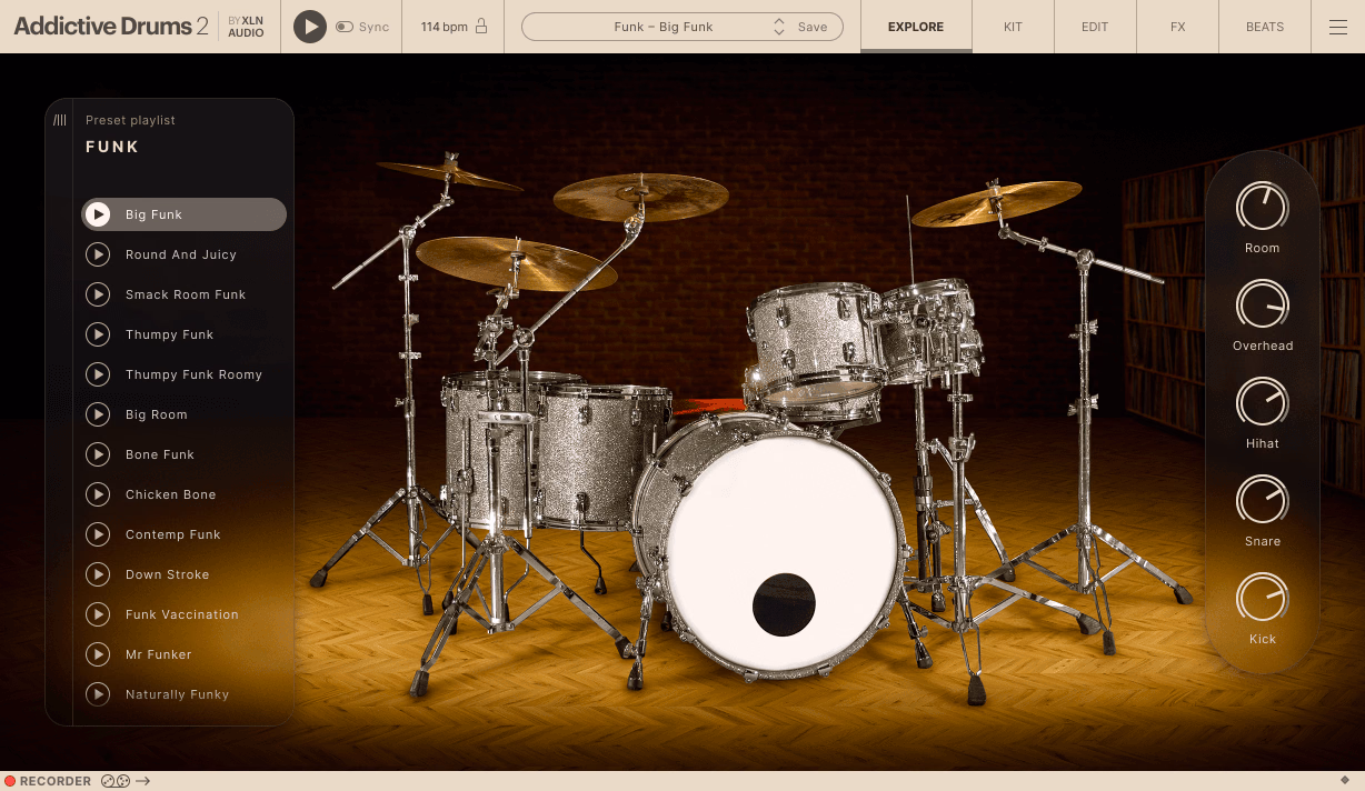 XLN Audio Addictive Drums 2: Funk ADpak