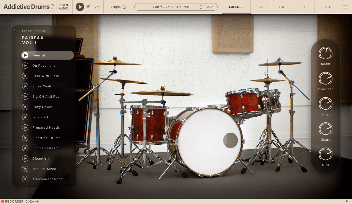 XLN Audio Addictive Drums 2: Fairfax Vol. 1 ADpak