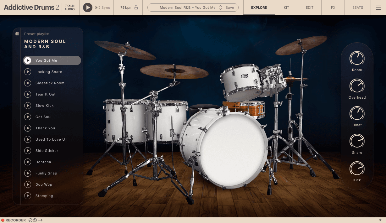 XLN Audio Addictive Drums 2: Modern Soul and R&B ADpak