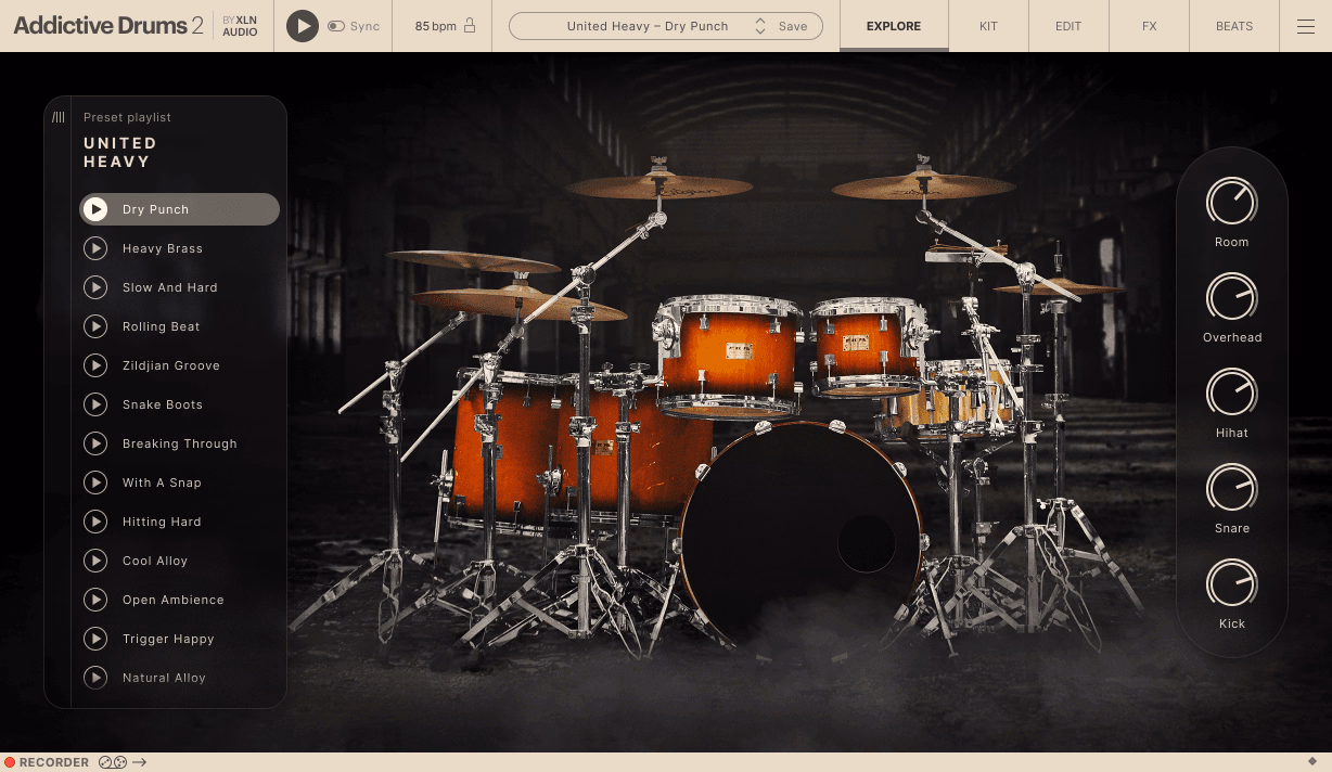 XLN Audio Addictive Drums 2: United Heavy ADpak