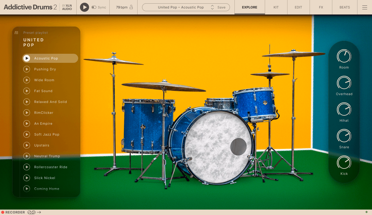 XLN Audio Addictive Drums 2: United Pop ADpak