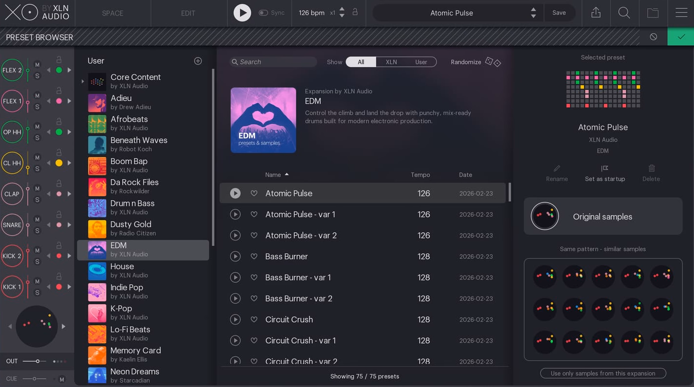 XLN Audio XO Expansion: EDM
